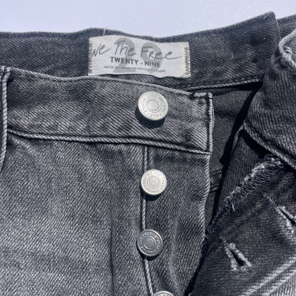 Free People, Black We The Free Jean Shorts - Size 29 - Picture 3 of 4